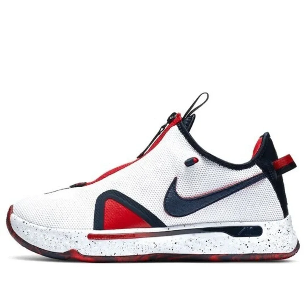 Nike Men's PG4 Basketball Shoes CD5079-101 White Obsidian University Red Sz‎ 10